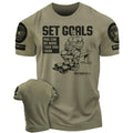 071. SET GOALS Funny Workout Gym T-Shirt for Men