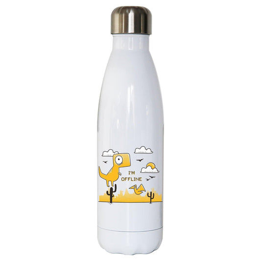 Funny  jumping dino I am offline water bottle stainless steel reusable