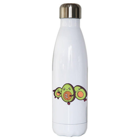 Funny avocado football water bottle stainless steel reusable