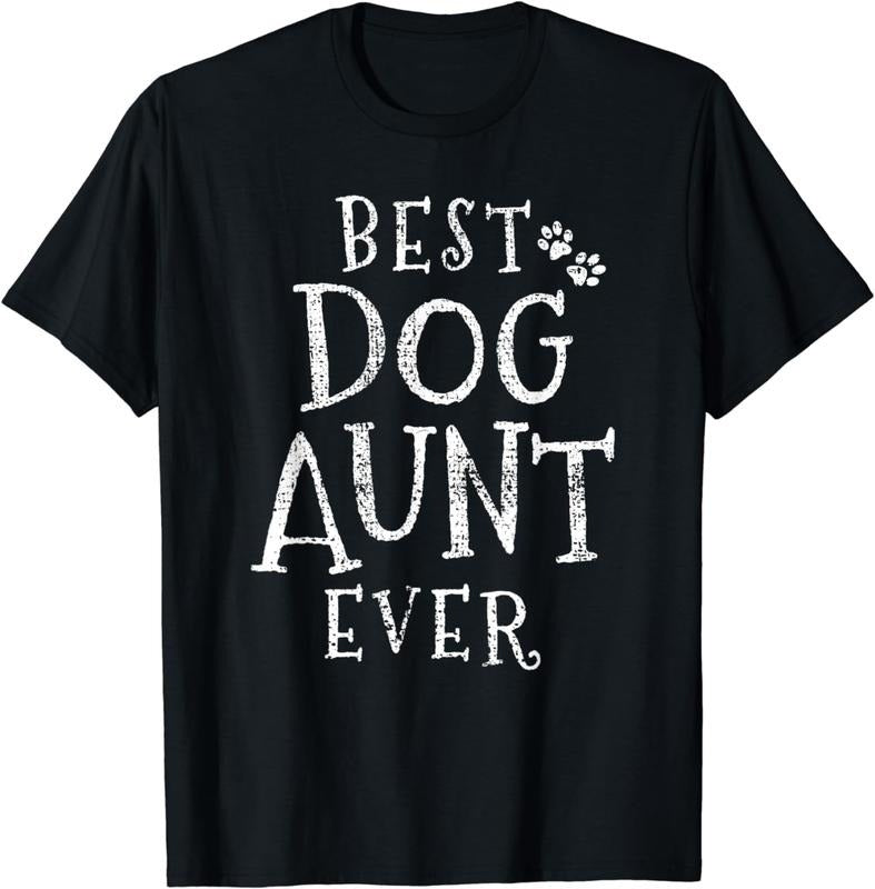 [100% Cotton] Dog Aunt Auntie T-Shirt