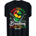 [100% Cotton] Juneteenth T-shirt Women'S Men'S African American Freedom 1865 Novelty T-shirt