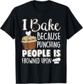 100% Cotton Baking Lover Punching People - Baker & Cupcake T-Shirt