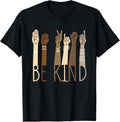 100% Cotton Be Kind Sign Language Hand Talking Teachers Interpreter ASL T-Shirt