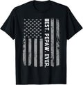 100% Cotton Best Pepaw Ever Vintage American Flag T Shirt T-Shirt