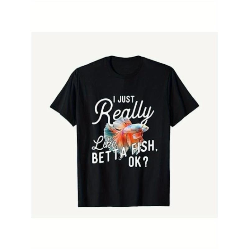 100% Cotton Betta Fish Enthusiast T-Shirt | Unisex, Casual Crew Neck, All-Season Slight Stretch Knit Fabric | Perfect Gift for Pet Lovers Made in USA