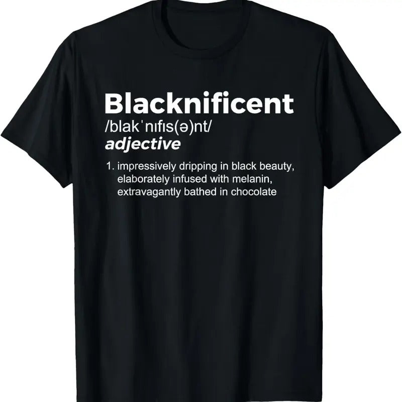 100% Cotton Blacknificent - Black History & African Roots Afro T-Shirt