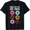 100% Cotton Check Out My Six Pack Funny Donut Lover Dad Bod Junk Food T-Shirt