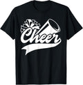 100% Cotton Cheerleading Peace Love Cheer Cheerleader Colors Matching T-Shirt