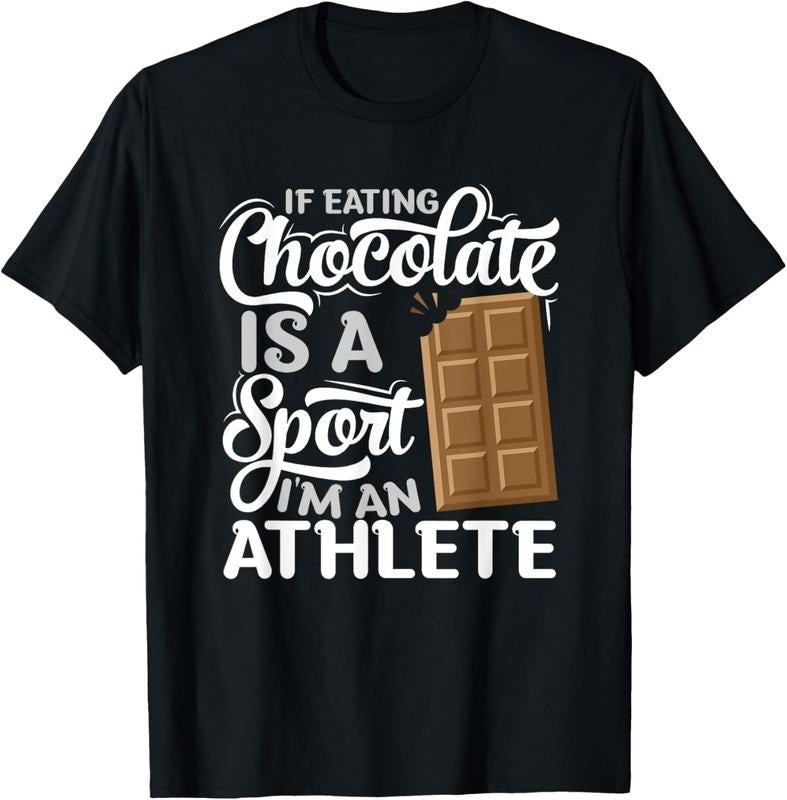 100% Cotton Choco Bar Chocoholic Fitness Athlete - Funny Chocolate T-Shirt