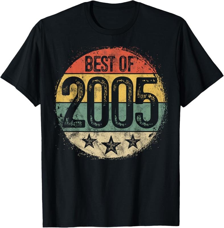 100% Cotton Circular Vintage Best of 2005 19 Year Old Gift 19th Birthday T-Shirt