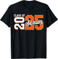 100% Cotton Class of 2025 Senior 2025 Back To School 2025 Graduation 25 T-Shirtstyle{n002}2