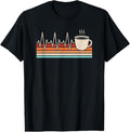 100% Cotton Coffee Heartbeat Coffee Lover Retro Cup Of Coffee Men Women T-Shirt