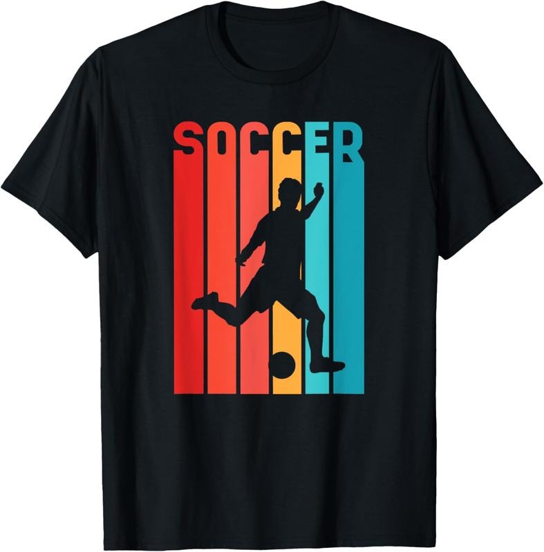 100% Cotton Colourful Soccer Player T-Shirt