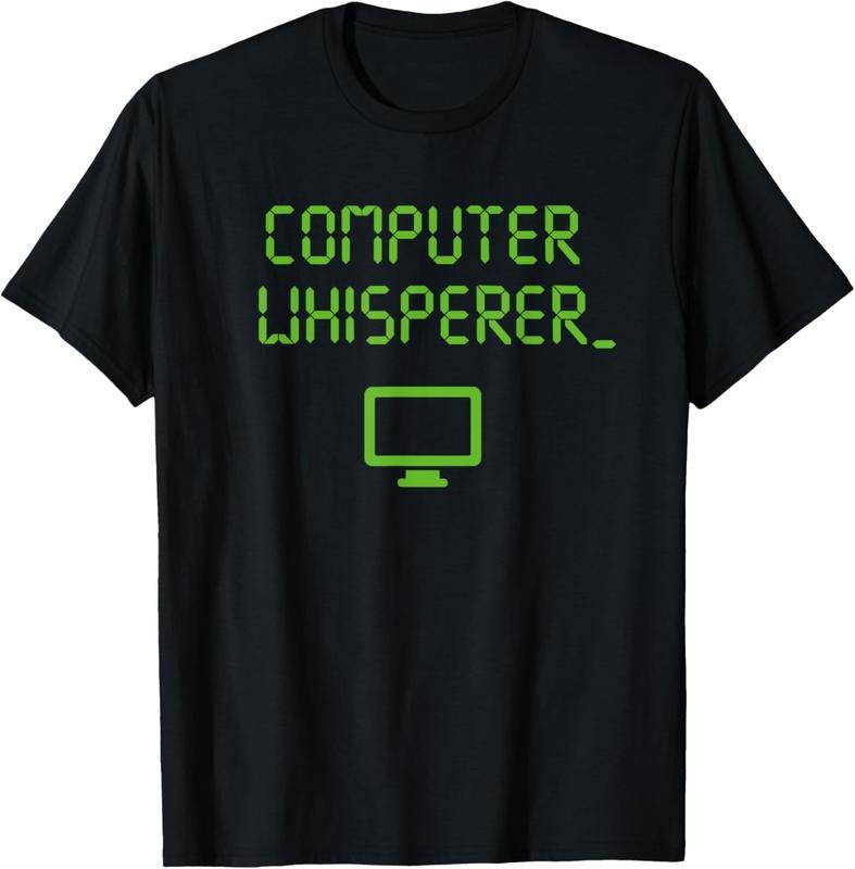100% Cotton Computer Whisperer Shirt Tech Support Nerds Geeks Funny IT T-Shirt