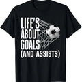 100% Cotton Cool Soccer For Men Women Soccer Lovers Player Football Goal T-Shirt