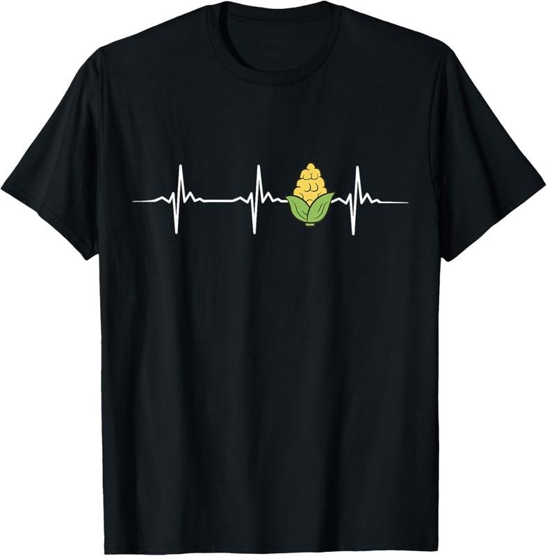 100% Cotton Corn Heartbeat Sweet Corn T-Shirt