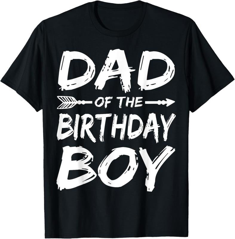 100% Cotton Dad of the birthday boy matching family party T-Shirt