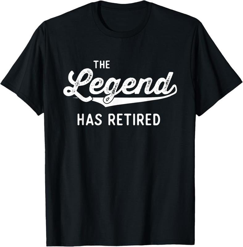 100% Cotton Funny Retirement Gifts Men Women The Legend Has Retired T-Shirt
