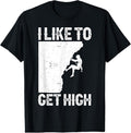 100% Cotton Funny Rock Climbing For Men Women Mountain Indoor Bouldering T-Shirt