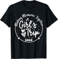 100% Cotton Girls Trip 2025 Cute Girls Weekend 2024 Summer Vacation T-Shirt