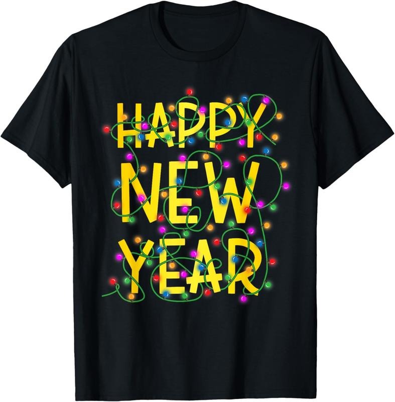 100% Cotton Happy New Year 2025 Party Supplies 2025 Family Matching Xmas T-Shirt