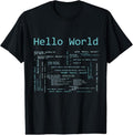 100% Cotton Hello World - Computer Programming Languages T-Shirt