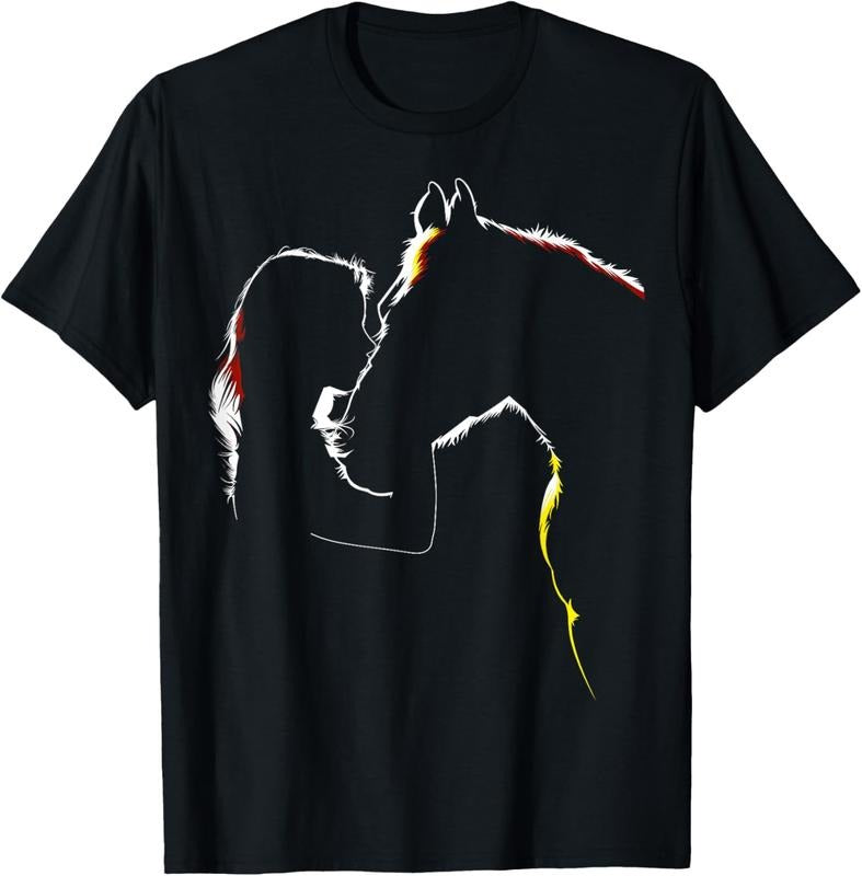100% Cotton Horse Shirt for Ladies - Horse Related Gifts T-Shirt