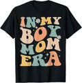 100% Cotton In My Boy Mom Era Groovy Mom Of Boys Gifts Funny Mothers Day T-Shirt