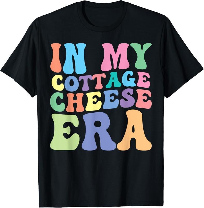 100% Cotton In My Cottage Cheese Era Retro Vintage Groovy Cottage Cheese T-Shirt