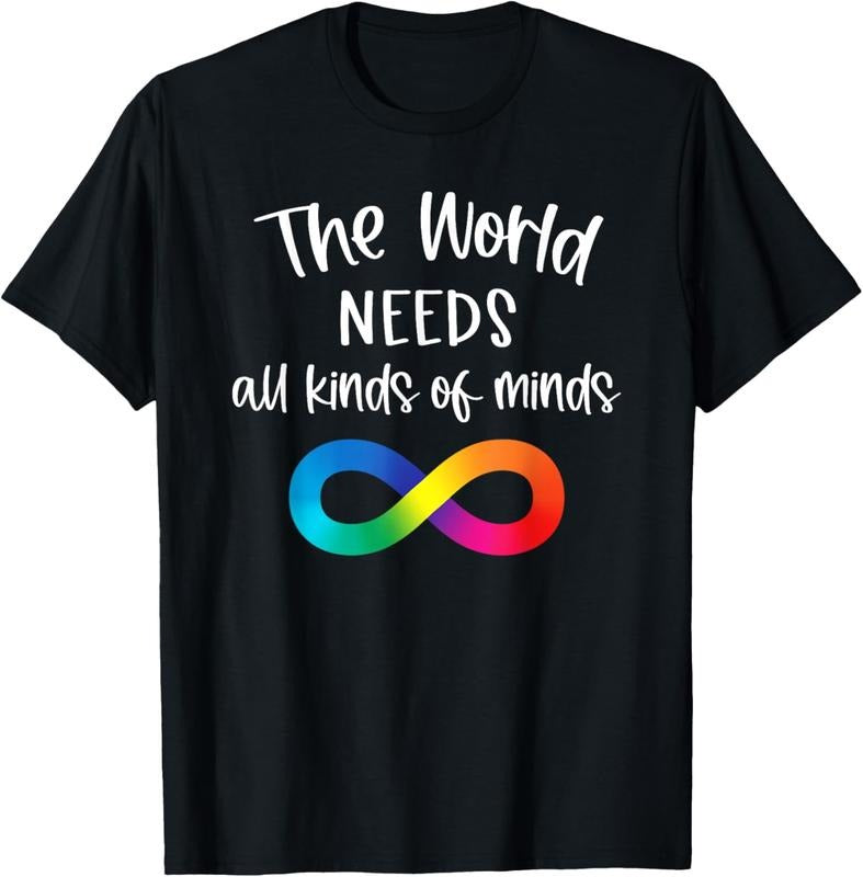 100% Cotton Infinity The World Needs All Kinds Of Minds Autism Fighter T-Shirt