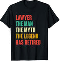 100% Cotton Mens Lawyer Retired Shirt Retirement Quotes Retire T-Shirt