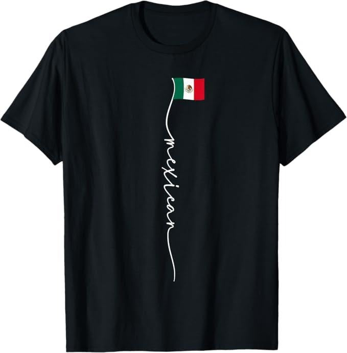 [100% Cotton]Mexico Signature Mexican Flag T-Shirt