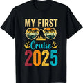 100% Cotton My First 2025 Cruise Trip  Vacation Matching Family Ship T-Shirt