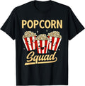 100% Cotton Popcorn Squad Movie Night Snack Popcorn T-Shirt