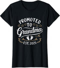 100% Cotton Promoted To Grandma Est. 2025 T-Shirt