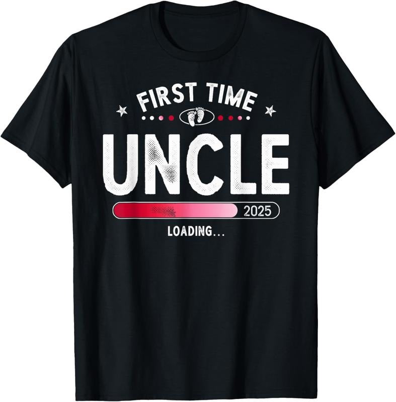 100% Cotton Promoted To Uncle est. 2025 Soon To be Dad Uncle Vintage T-Shirt
