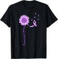 100% Cotton Purple Ribbon Pancreatic Cancer Awareness T-Shirt