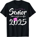 100% Cotton Senior 2025 Pink Tassel Class of 2025 Graduate Graduation T-Shirt