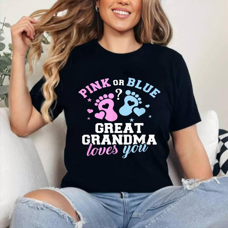 [100% Cotton Shirt] Gender reveal great grandma Unisex T-Shirt