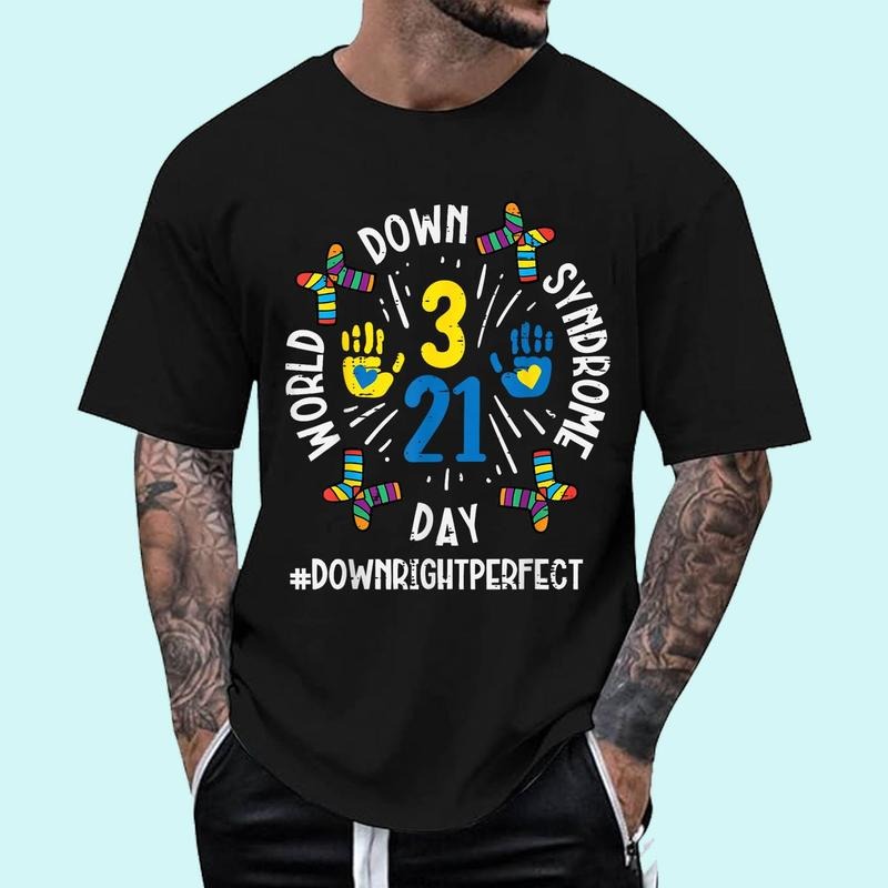 [100% Cotton Shirt] World Down Syndrome Day 321 Awareness Support Men Women Unisex T-Shirt