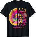 100% Cotton Softball t Shirt Teen Girls Women Christian Christ Tie Dye T-Shirt