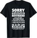 100% Cotton Sorry My Heart Only Beats For My Freaking Awesome Boyfriend T-Shirt