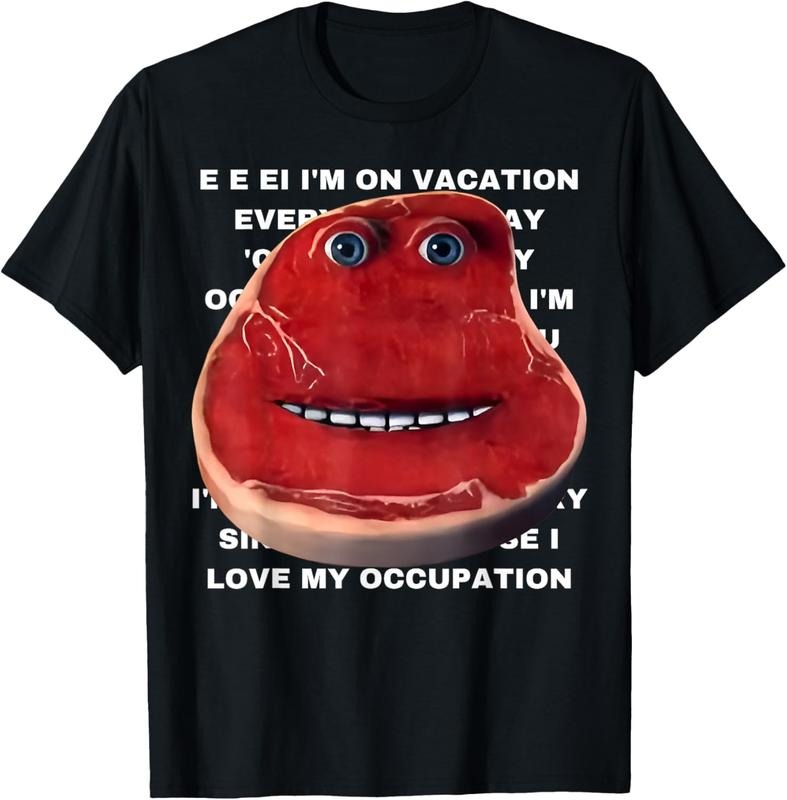 100% Cotton Steve Beef e e ei T-Shirt