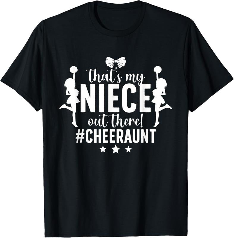 100% Cotton That's My Niece Cheer Aunt Cheerleading Auntie T-Shirt