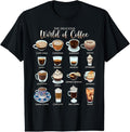 100% Cotton The delicious world of coffee T-Shirt