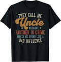 100% Cotton They Call Me Uncle Funny Father's Day Uncle T-Shirt
