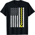 100% Cotton USA Yellow Thin Line Hook Tow Truck American Driver For Men T-Shirt