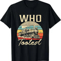 100% Cotton Vintage Retro Funny Train Lover Men Women Who Tooted Train T-Shirt