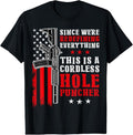 100% Cotton We redefine everything and this is a wireless hole punch T-Shirt