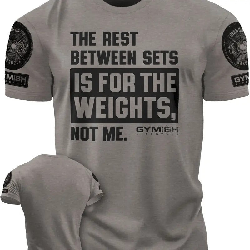 109. Rest Between Sets Funny Motivational Workout Gym T-Shirt for Men